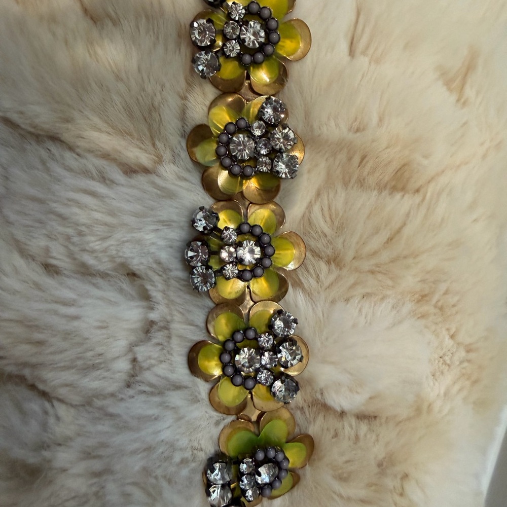 J. Crew Gold and Silver Floral Bracelet